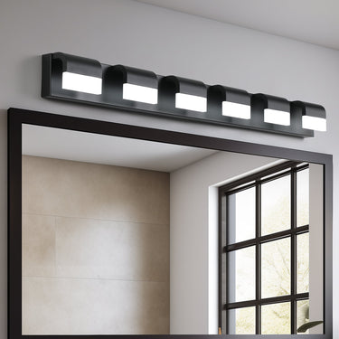 Modern Bathroom Vanity Lighting 6-Light LED Over Mirror